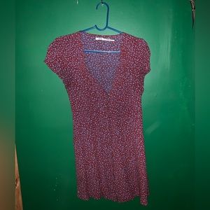 Kimchi Blue red floral mini dress